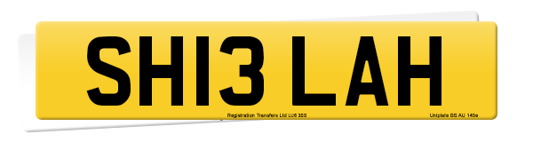 Registration number SH13 LAH